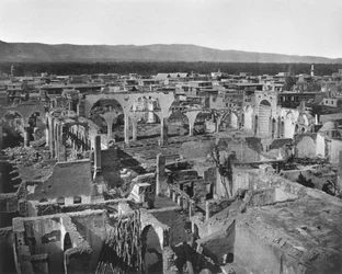 View of the Christian area, city of Damascus after the fire of 1860, 1862
